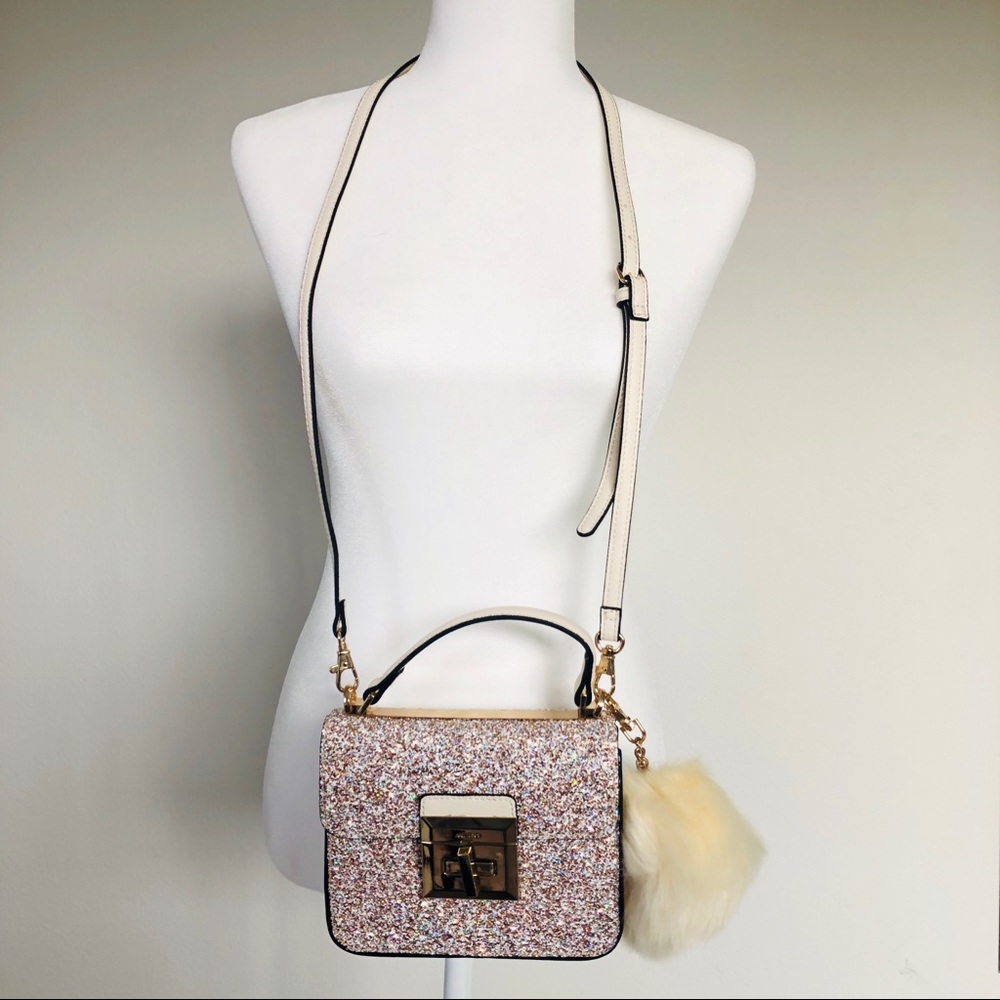 ALDO Beautiful White Shimmery Bag With Detachable